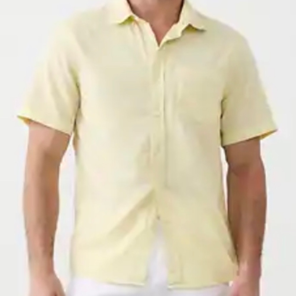 Banana Republic Yellow Casual Button Down Shirt Classic Style